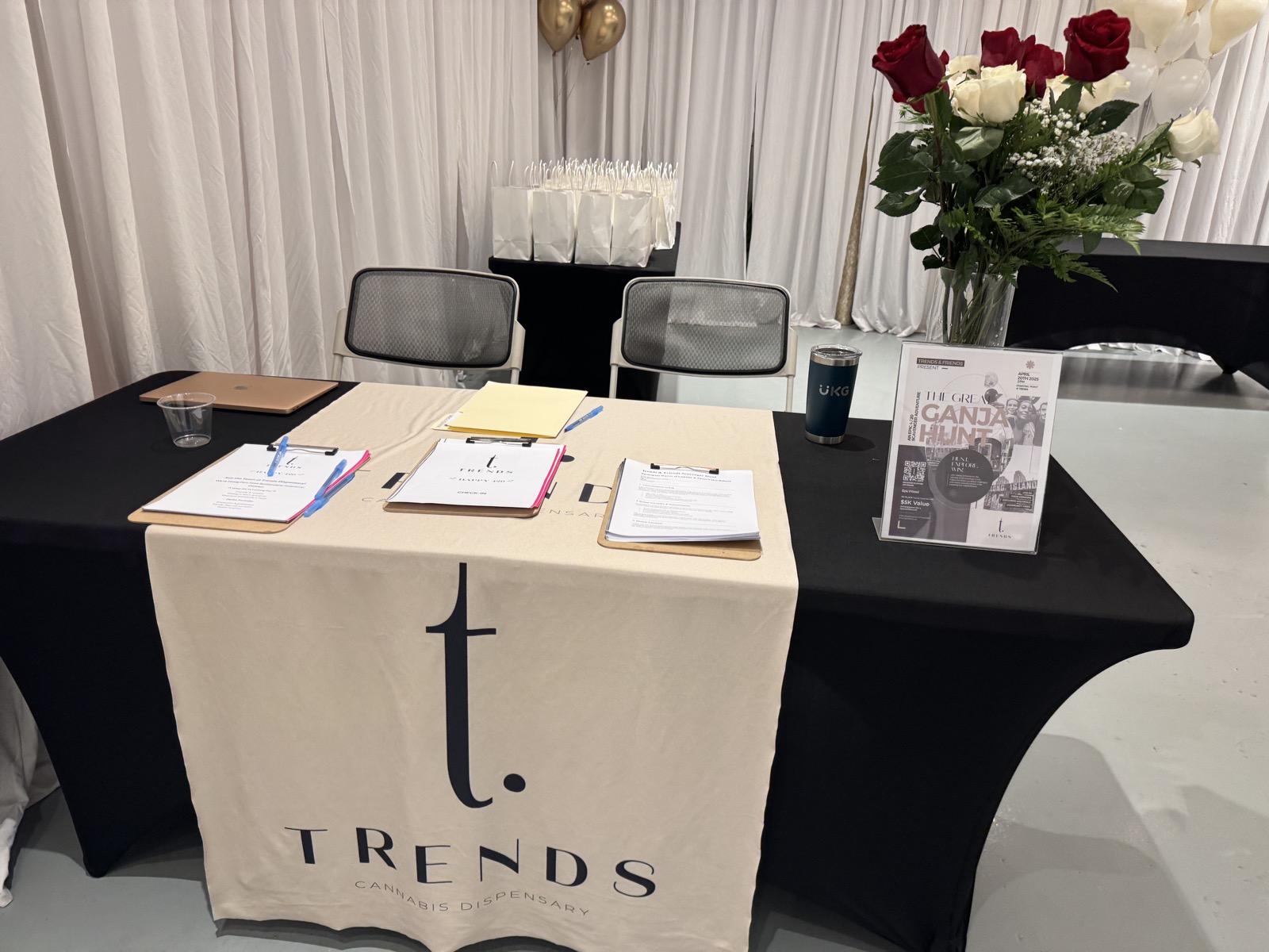 Registration table at TRENDS LIC, 4/20 2025